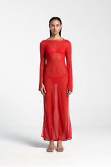 CLAUDIA DRESS FERRARI RED PETITE