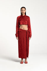 JULIETTE LONG SKIRT CARMIN RED