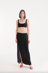 ISADORA LONG SKIRT HIP BLACK