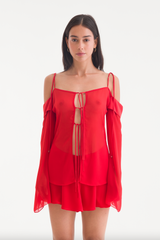 ISADORA MINI SKIRT FERRARI RED