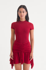 LILY MINI SKIRT CARMIN RED