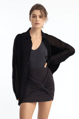 TAYLOR COTTON SHIRT BLACK