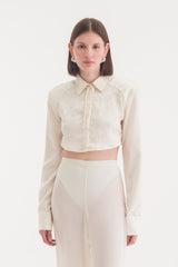 TAYLOR CROPPED SHIRT IVORY