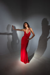 LILY LONG SKIRT FERRARI RED