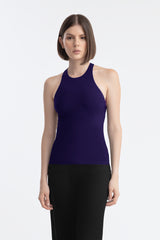 NEW FONDA TANK TOP LONG DEEP PURPLE
