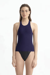NEW FONDA TANK TOP LONG DEEP PURPLE