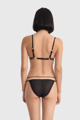 Zendaya, Knicker, Japonés, Transparente, Elástico, Cintura, Elegante, Cómodo, Lencería, Modelo pelo lacio, Fondo blanco, Look completo, Parte frontal