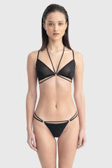 Zendaya, Knicker, Japonés, Transparente, Elástico, Cintura, Elegante, Cómodo, Lencería, Modelo pelo lacio, Fondo blanco, Look completo, Parte frontal