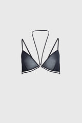 Zendaya, Triangle Bra, Japonés, Transparente, Elástico, Elegante, Cómodo, Versátil, Interior, Exterior, Modelo, Fondo blanco, Look completo, Parte frontal