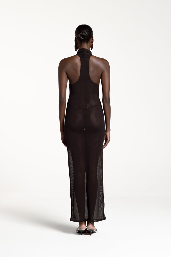 ERIKA TURTLE NECK DRESS BLACK