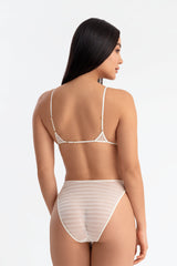 DEMI 80'S KNICKER  STRIPES IVORY