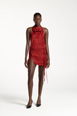 JULIETTE MINI SKIRT CARMIN RED