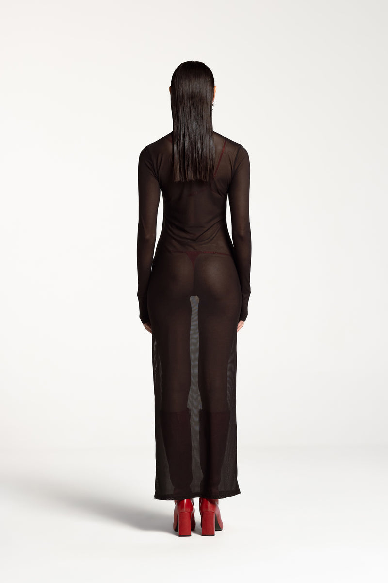CLAUDIA TURTLE NECK DRESS BLACK