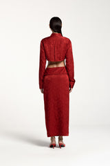 JULIETTE LONG SKIRT CARMIN RED