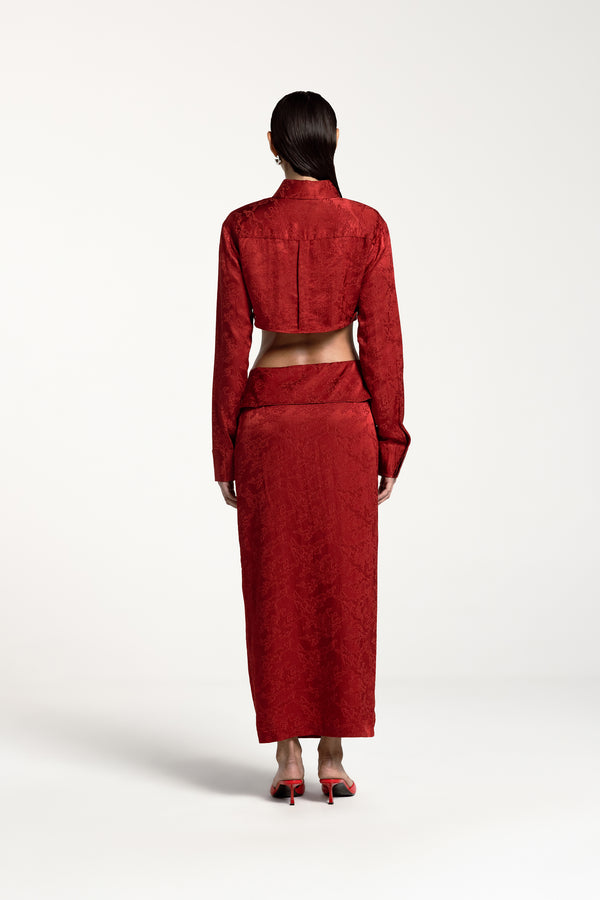 JULIETTE LONG SKIRT CARMIN RED