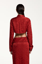 TAYLOR CROPPED SHIRT CARMIN RED