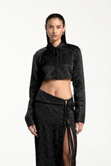 TAYLOR CROPPED SHIRT BLACK