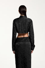 TAYLOR CROPPED SHIRT BLACK