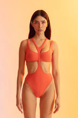 JODIE HARNESS BODYSUIT ORANGE