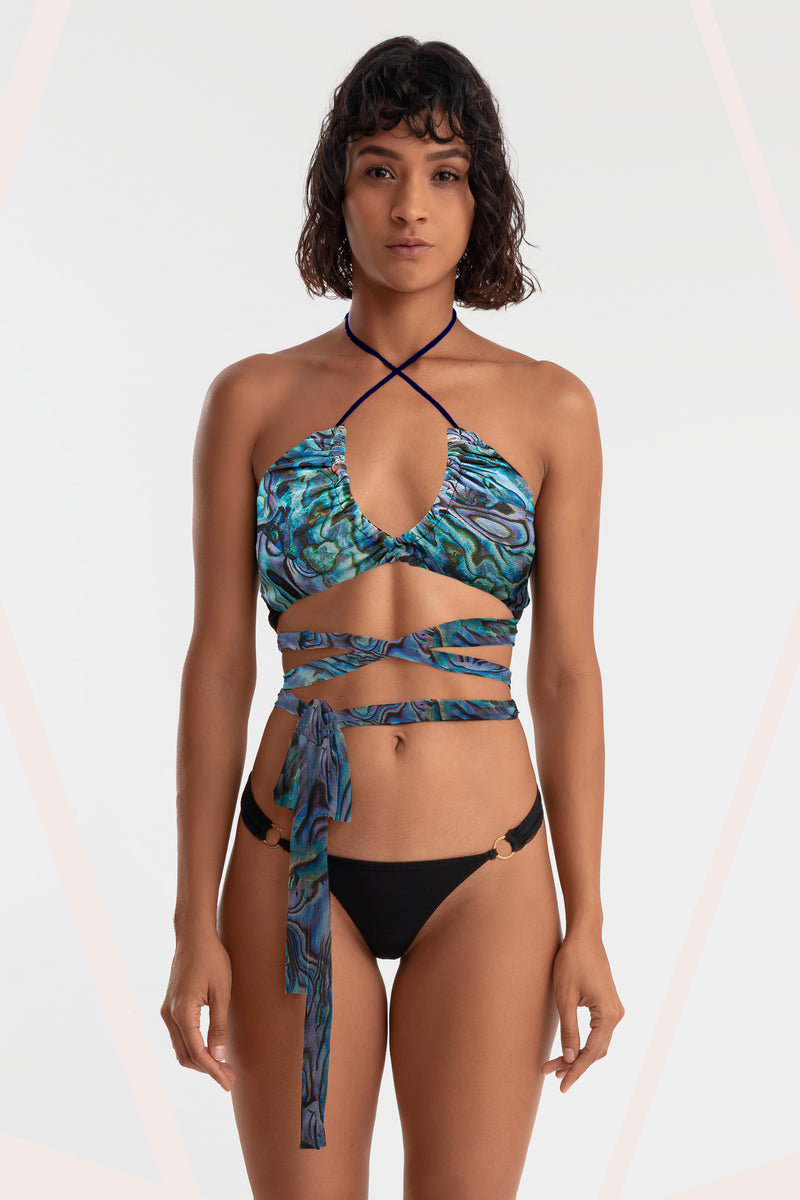 BROOKE HALTER BRA ABALONE