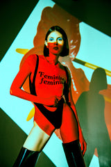 "FEMININE FEMINIST" T-SHIRT RED