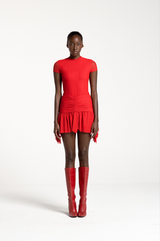 LILY MINI SKIRT FERRARI RED
