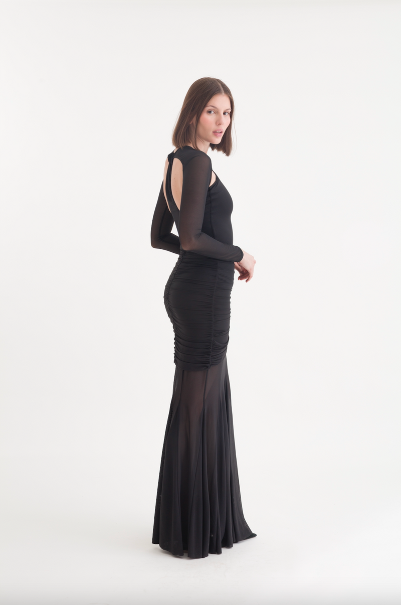 LILY LONG SKIRT BLACK