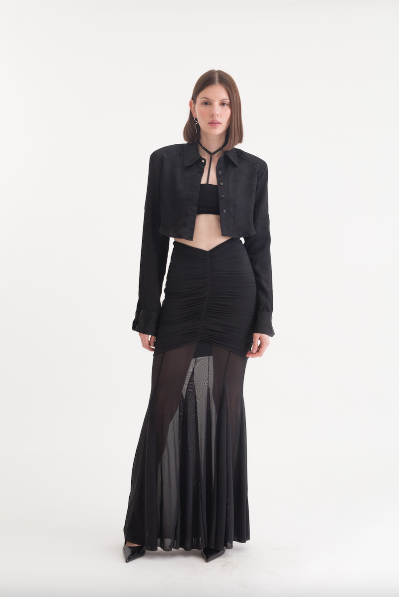 LILY LONG SKIRT BLACK