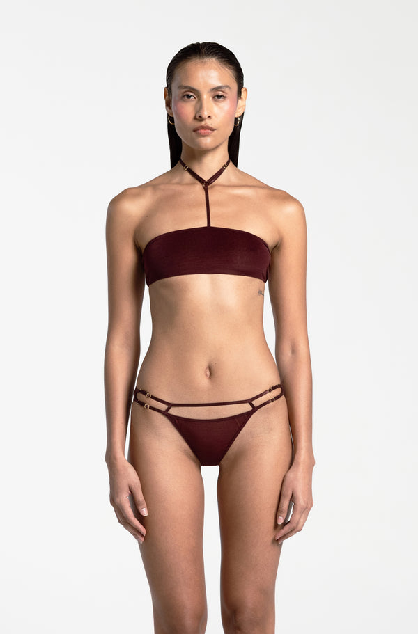 DEMI BIKINI BURGUNDY