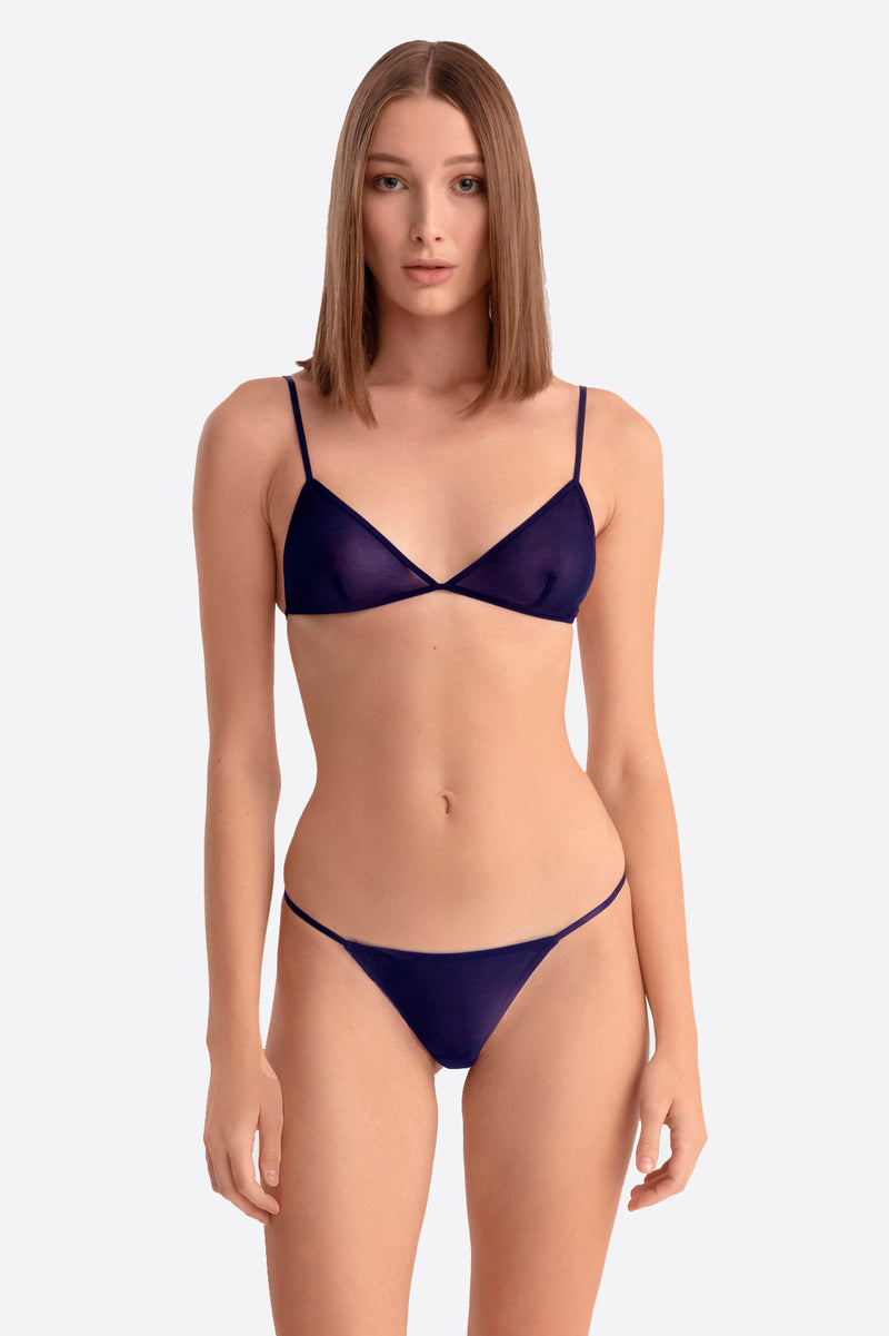 DEMI TRIANGLE BRA FULLY LINED DEEP PURPLE