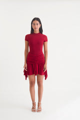 LILY MINI SKIRT CARMIN RED