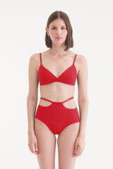 NAOMI CULOTTE WITH BELT FERRARI RED