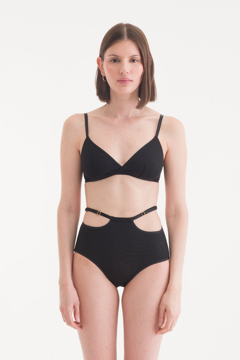 NAOMI CULOTTE WITH BELT BLACK