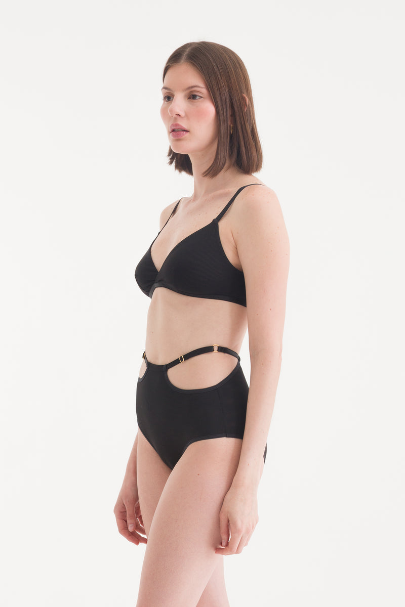 NAOMI CULOTTE WITH BELT BLACK