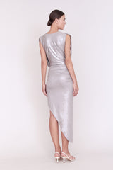 GRACE KNOT SKIRT SILVER