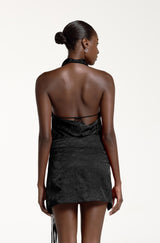 JULIETTE COWL NECK TOP BLACK
