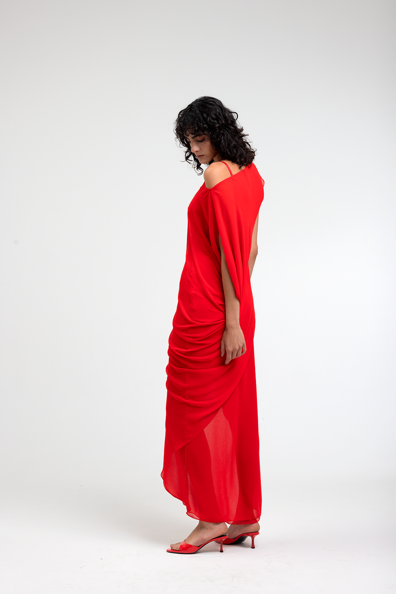 ISADORA OFF THE SHOULDER TOP FERRARI RED