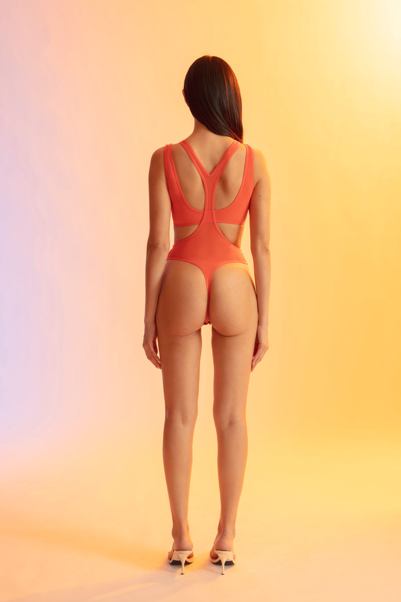 JODIE HARNESS BODYSUIT ORANGE