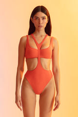 JODIE HARNESS BODYSUIT ORANGE