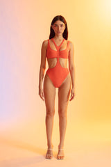 JODIE HARNESS BODYSUIT ORANGE