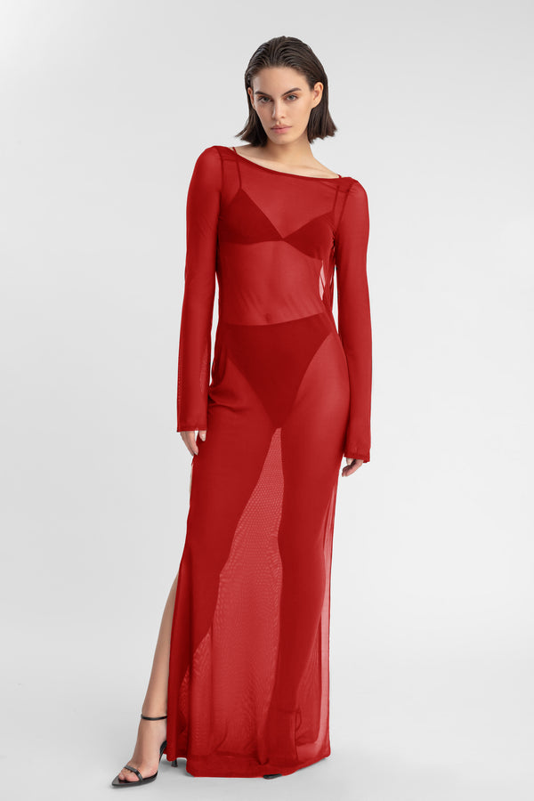 CLAUDIA DRESS RED