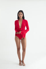 ISABEL BODYSUIT CHERRY RED