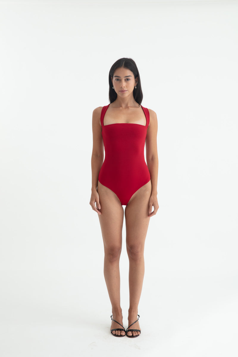 COLUMBA BODYSUIT RED