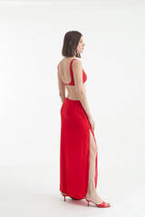 ISADORA LONG SKIRT HIP FERRARI RED