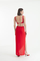 ISADORA ASYMMETRIC SKIRT WAIST FERRARI RED