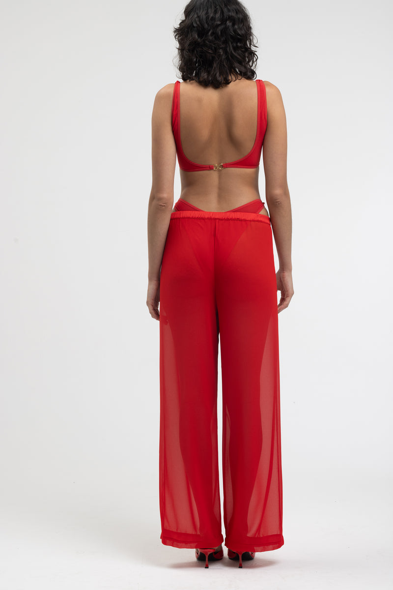 DIANA TROUSER FERRARI RED