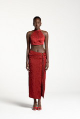 JULIETTE LONG SKIRT CARMIN RED