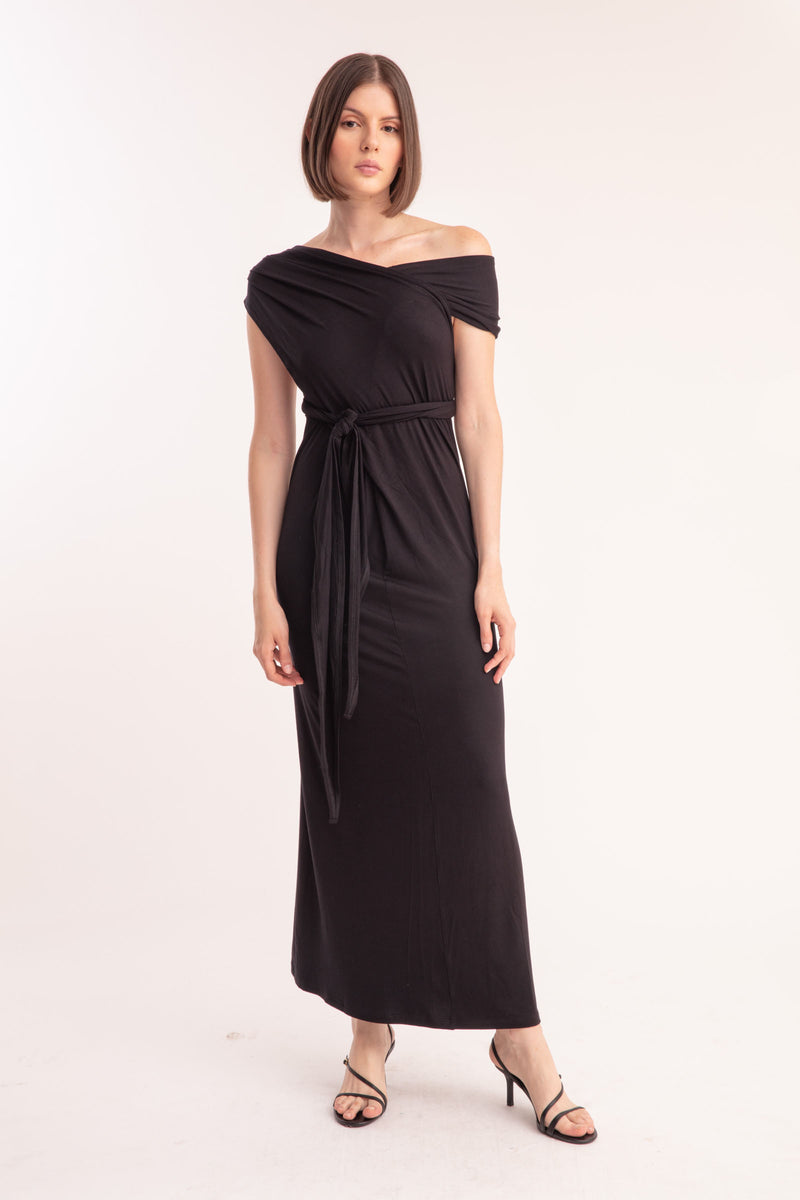 ALICE WRAP AROUND DRESS BLACK