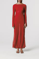 CLAUDIA DRESS FERRARI RED PETITE