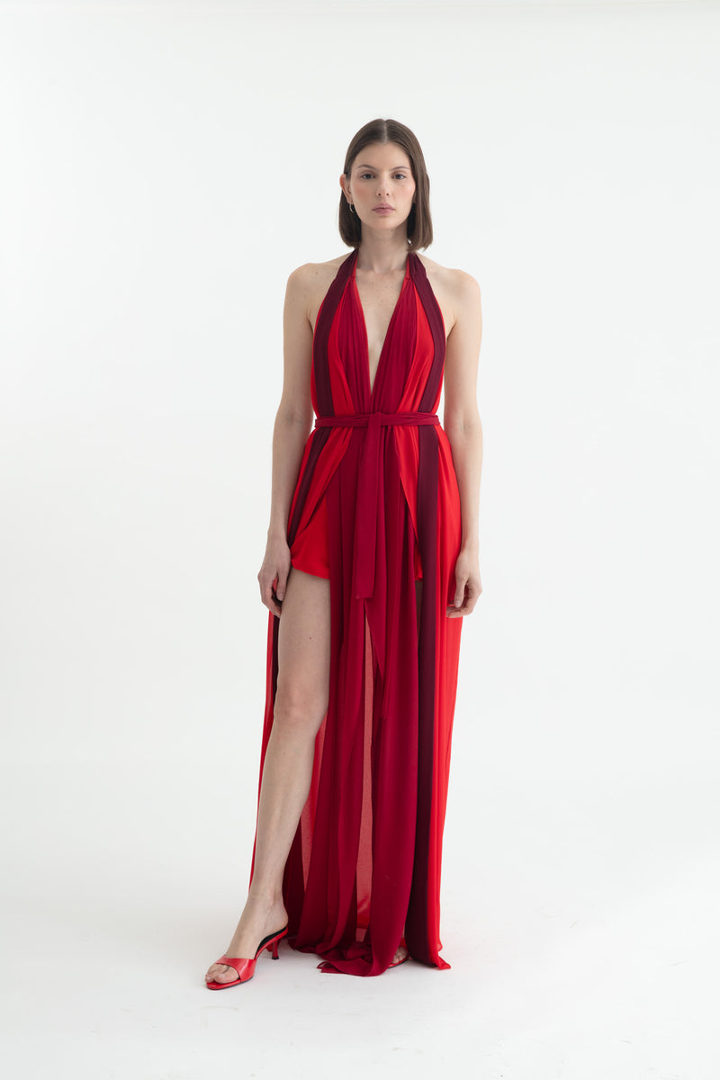 SAM NEGLIGEE TRICOLOR RED